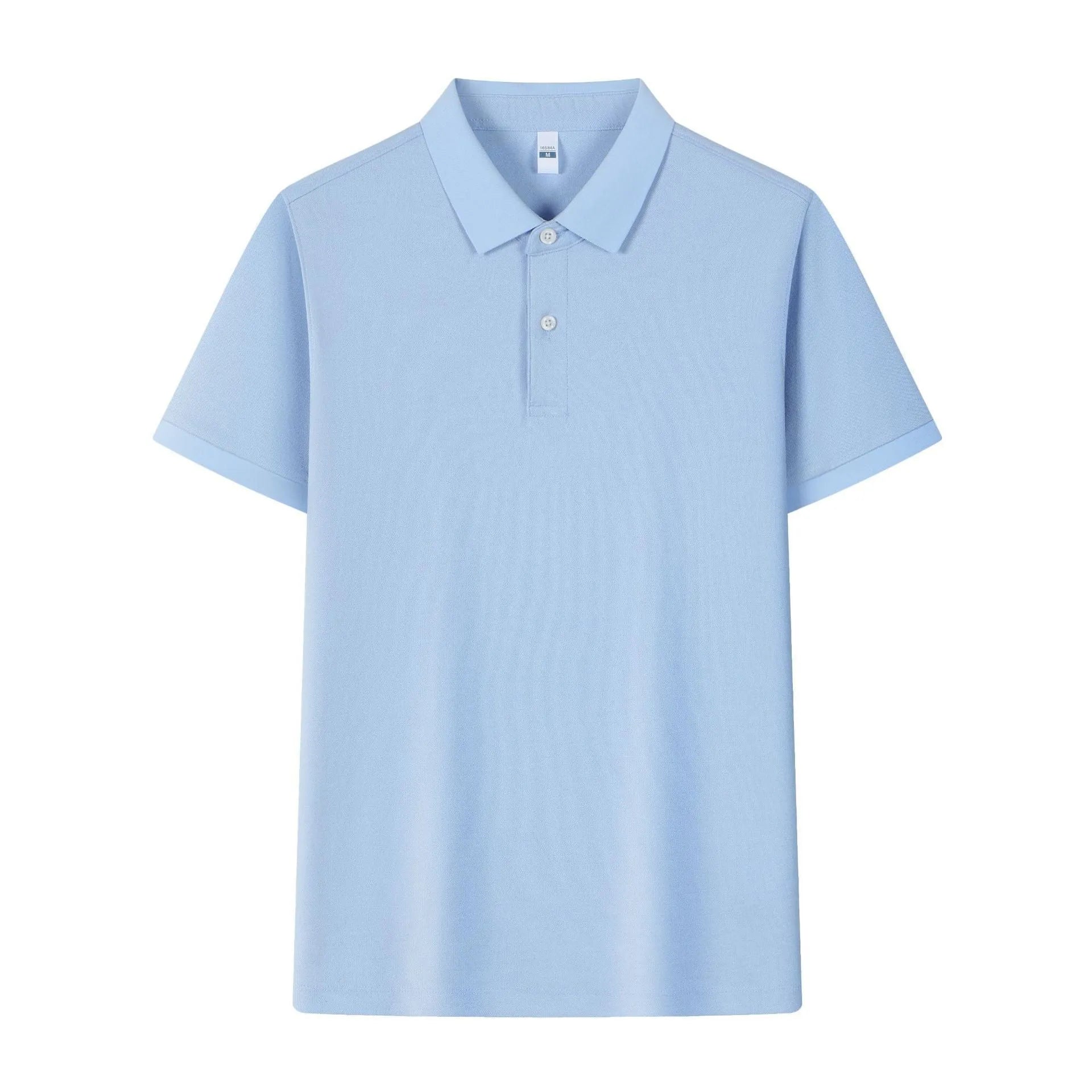 Regular fit cotton Ice Silk short sleeve polo shirt in solid colour with asymmetric detailing for light business wear