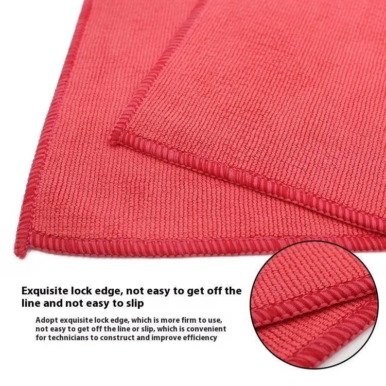 Red car cleaning cloth with microfibre and volcanic mud 30x30cm