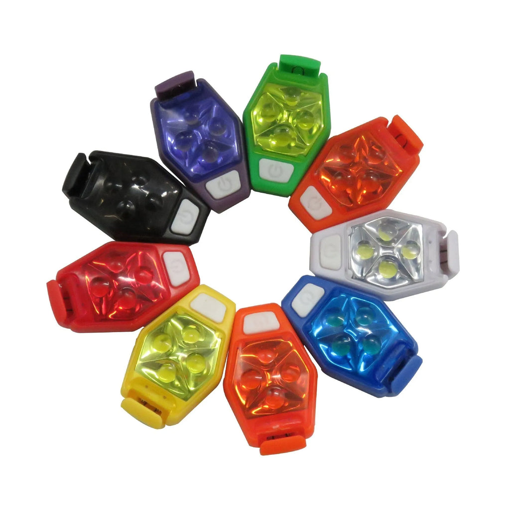 Multi-color LED diamond night running clip lamp in seven colour options for outdoor safety