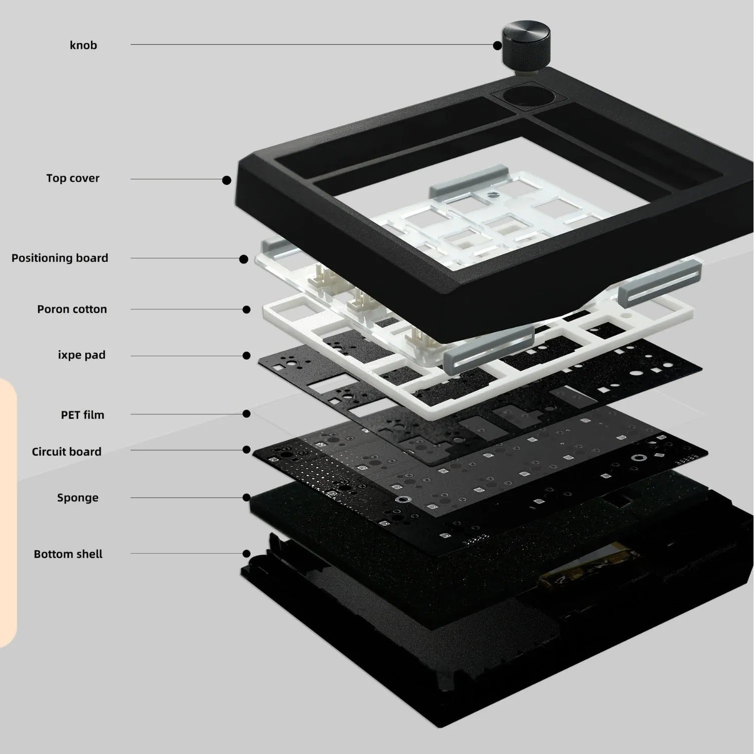 Black and white wireless mechanical Bluetooth numeric keypad with 24 keys