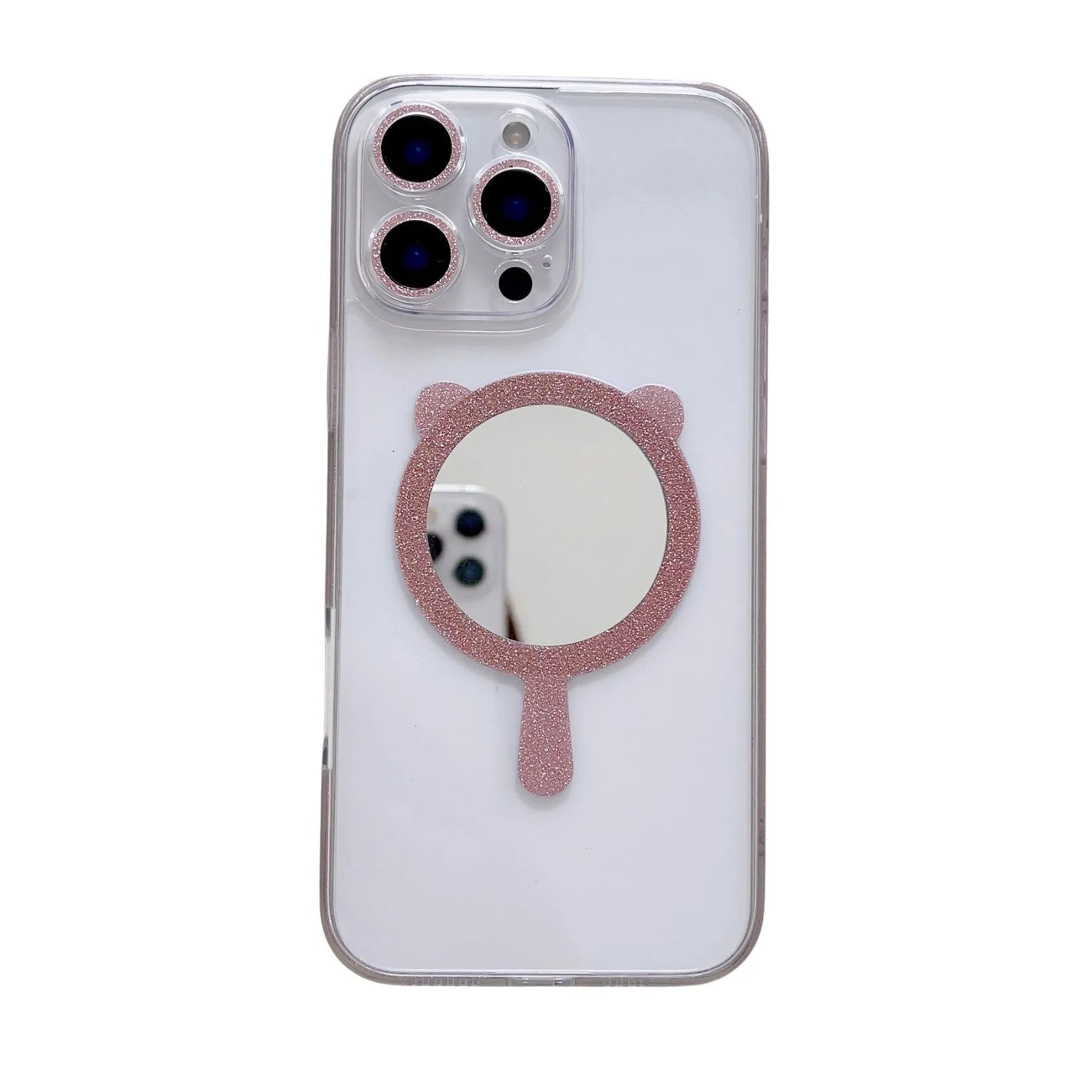 Advanced magnetic suction TPU phone case for iPhone with Star River mirror design in blue colour