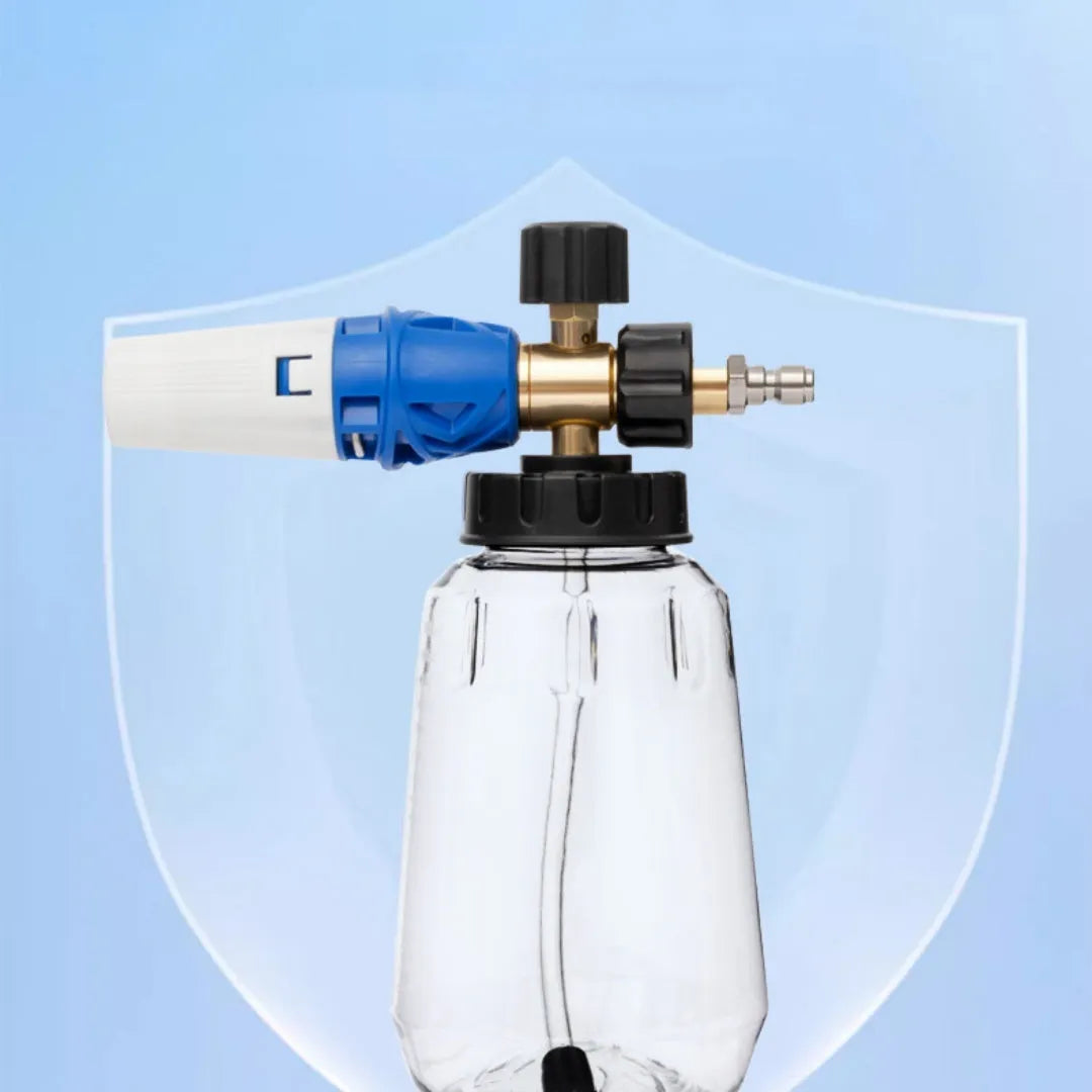 High pressure car wash foam sprayer 1L all aluminium model with big mouth opening for pressure washers