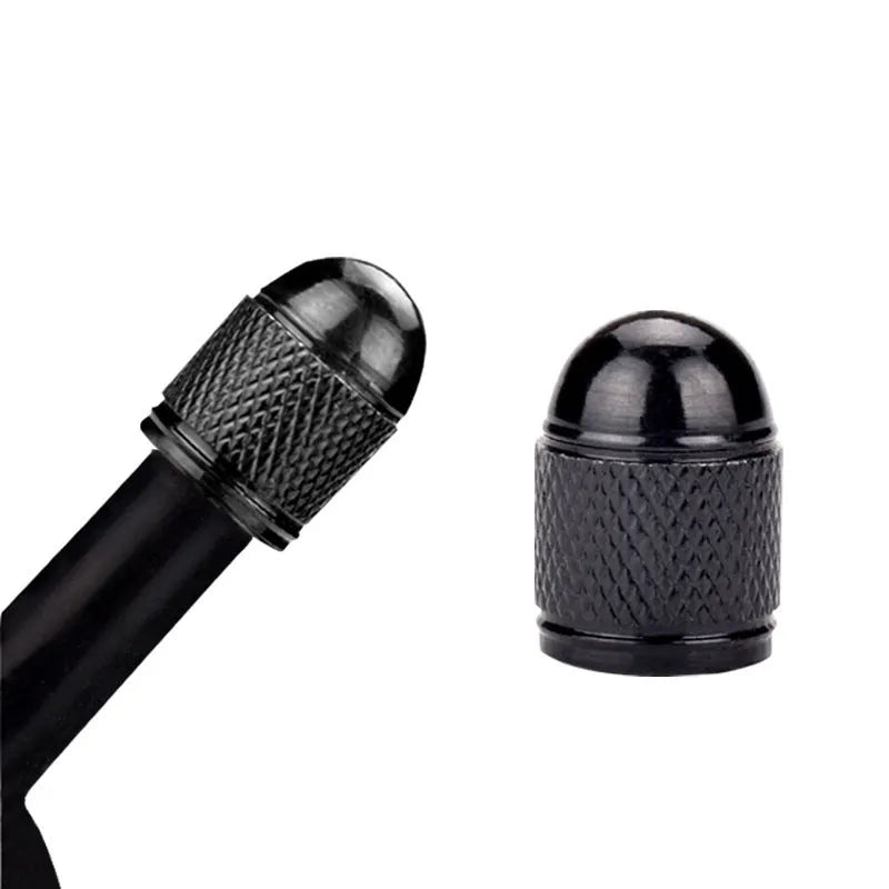 Aluminium mountain bike tyre valve dust cap in choice of five colours