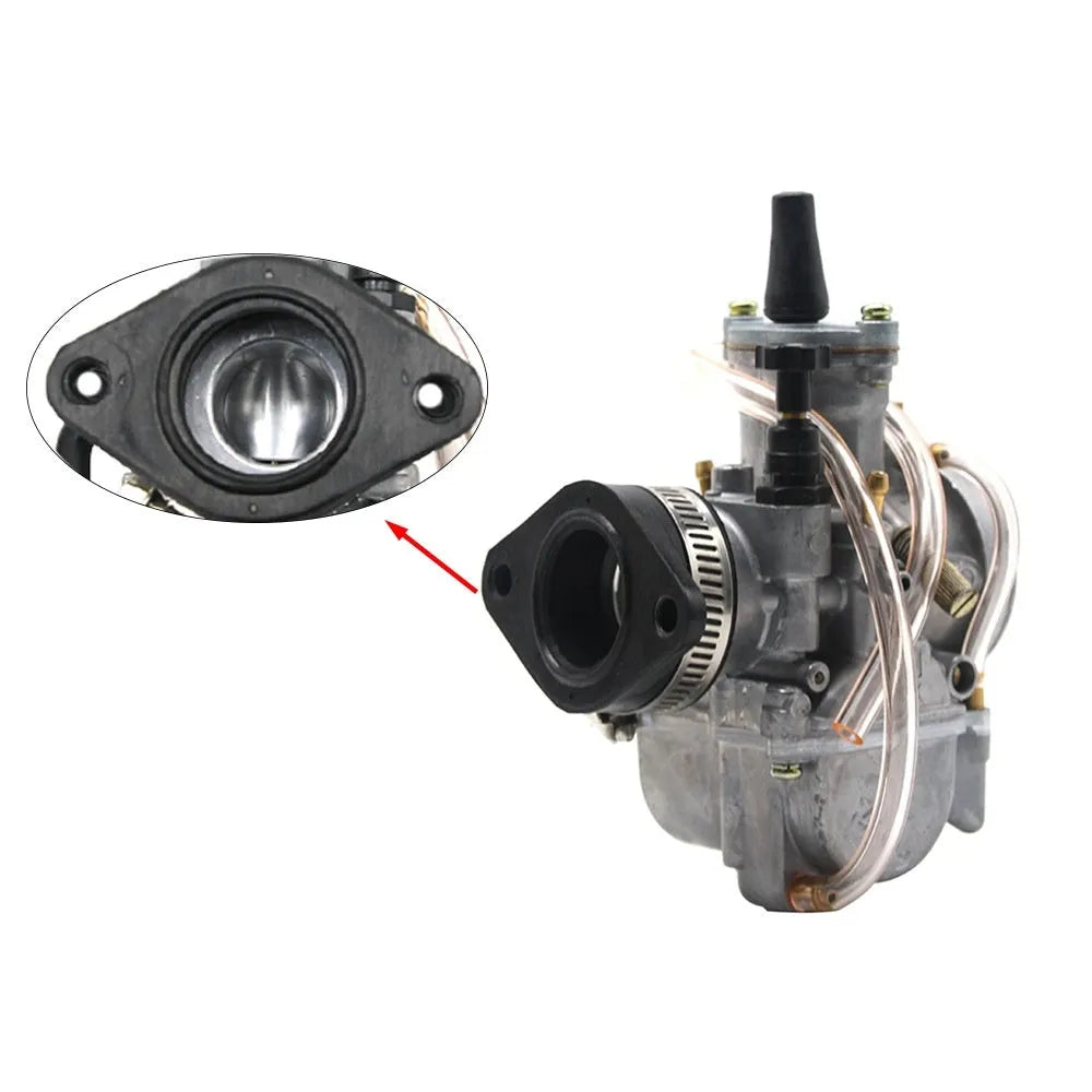 Carburetor intake tube interface adapter for UTV ATV intake manifold, with 33mm or 38mm inner diameter