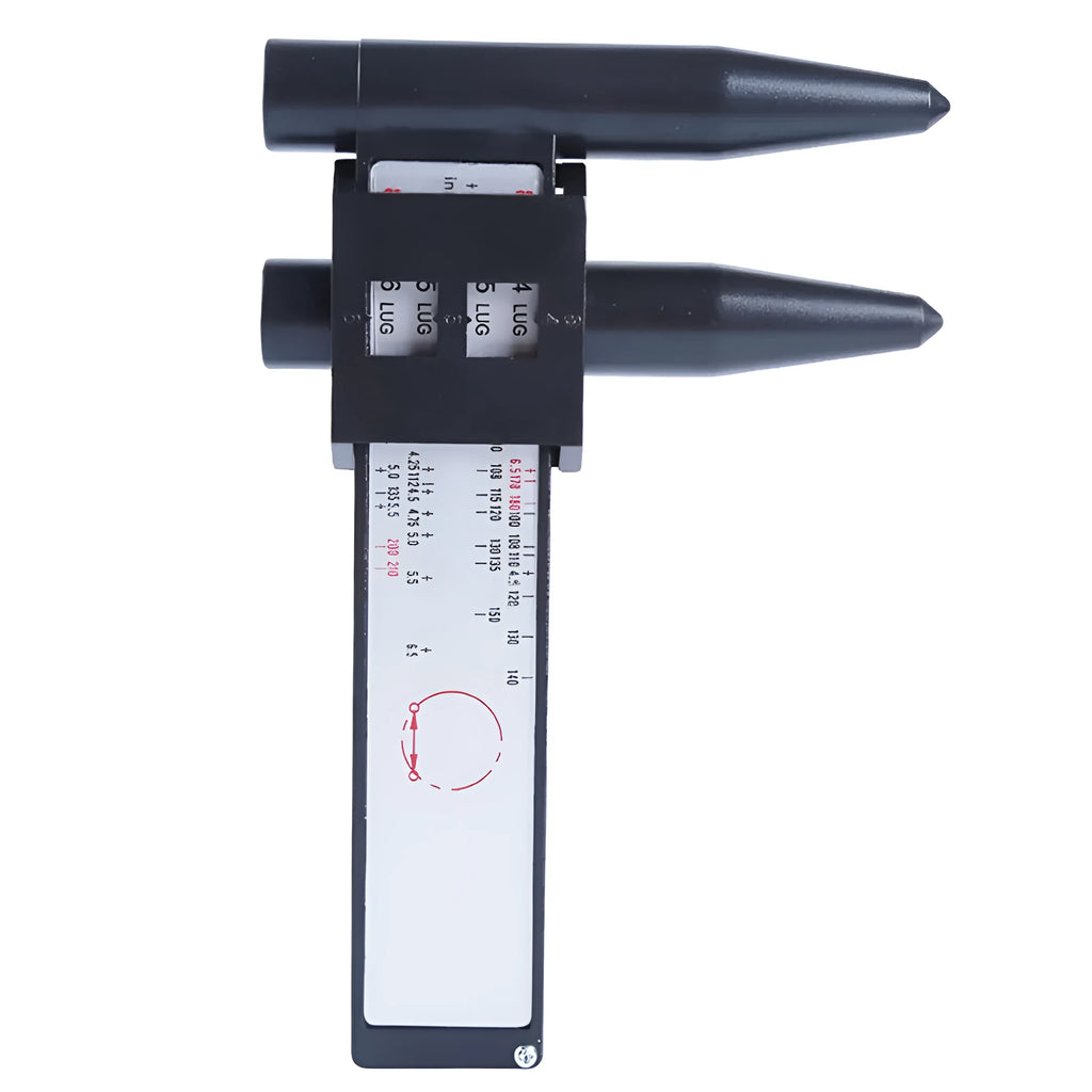 Electronic digital caliper hole distance measuring tool with plastic construction and digital display