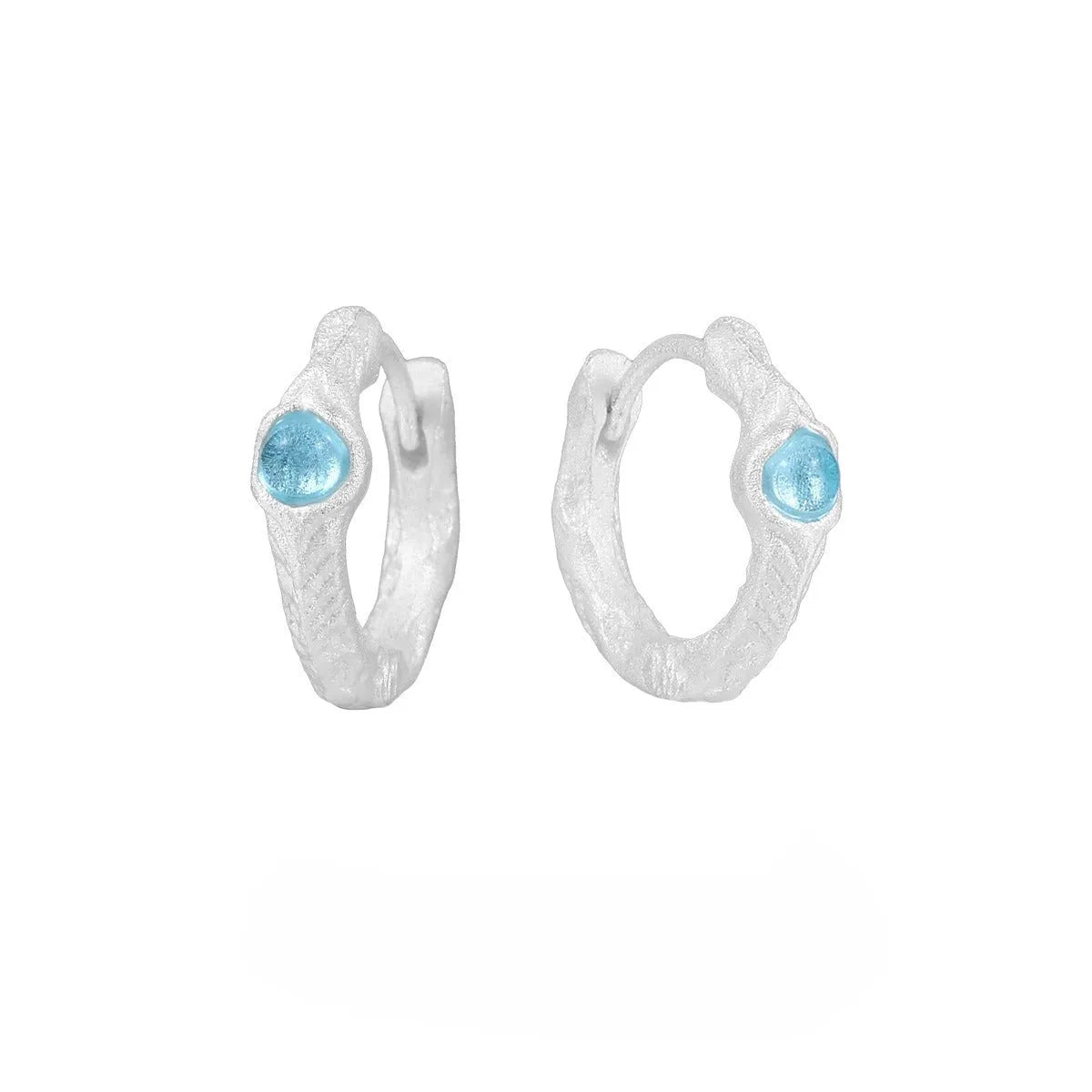 Geometric burnt silver 925 sterling silver women's ear clip
