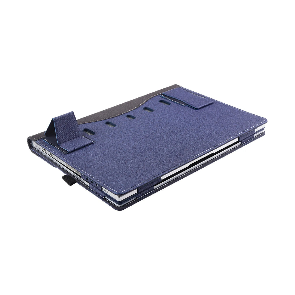 Black imitation leather protective sleeve for Microsoft Surface Laptop 6 showing creative Chinese design details