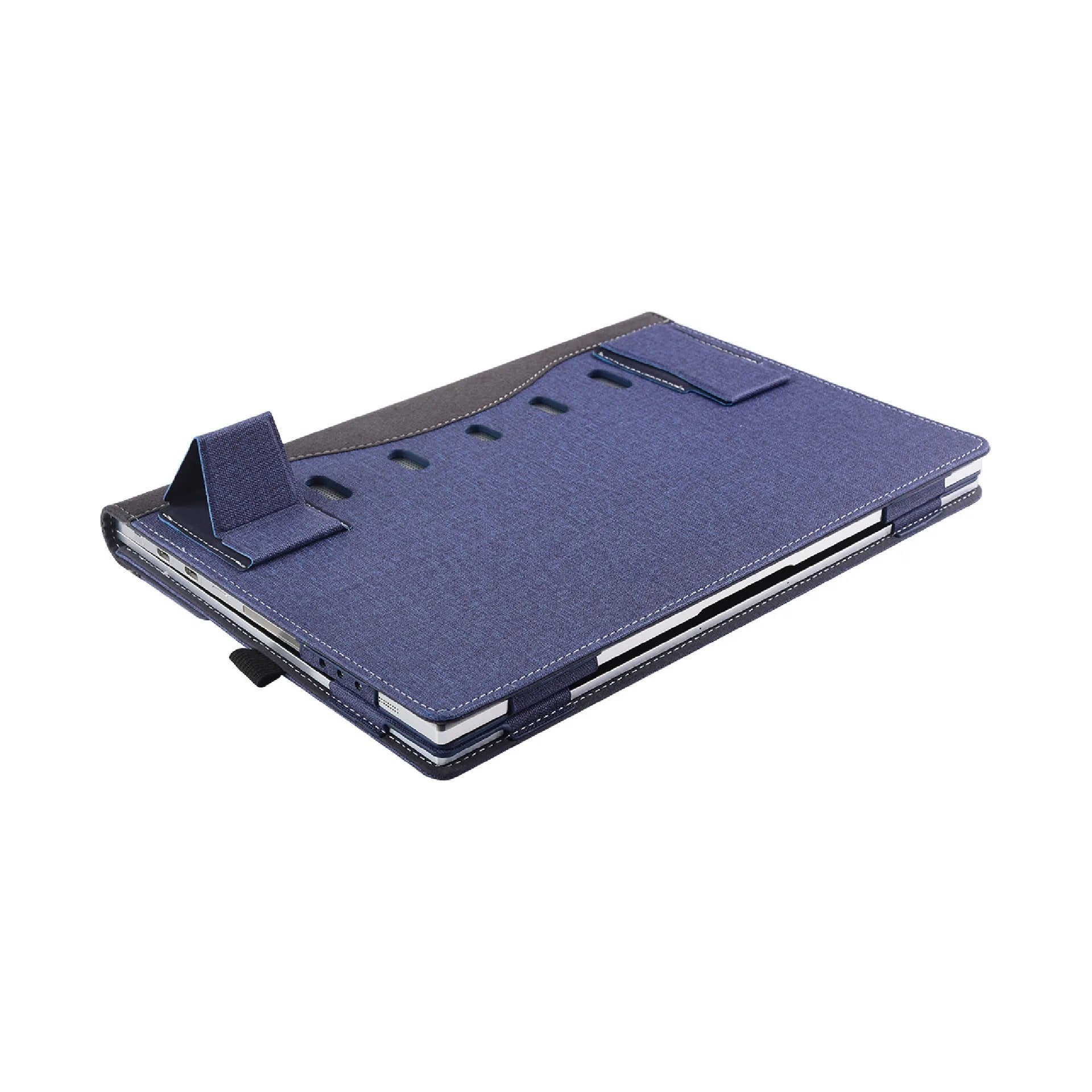Black imitation leather protective sleeve for Microsoft Surface Laptop 6 showing creative Chinese design details