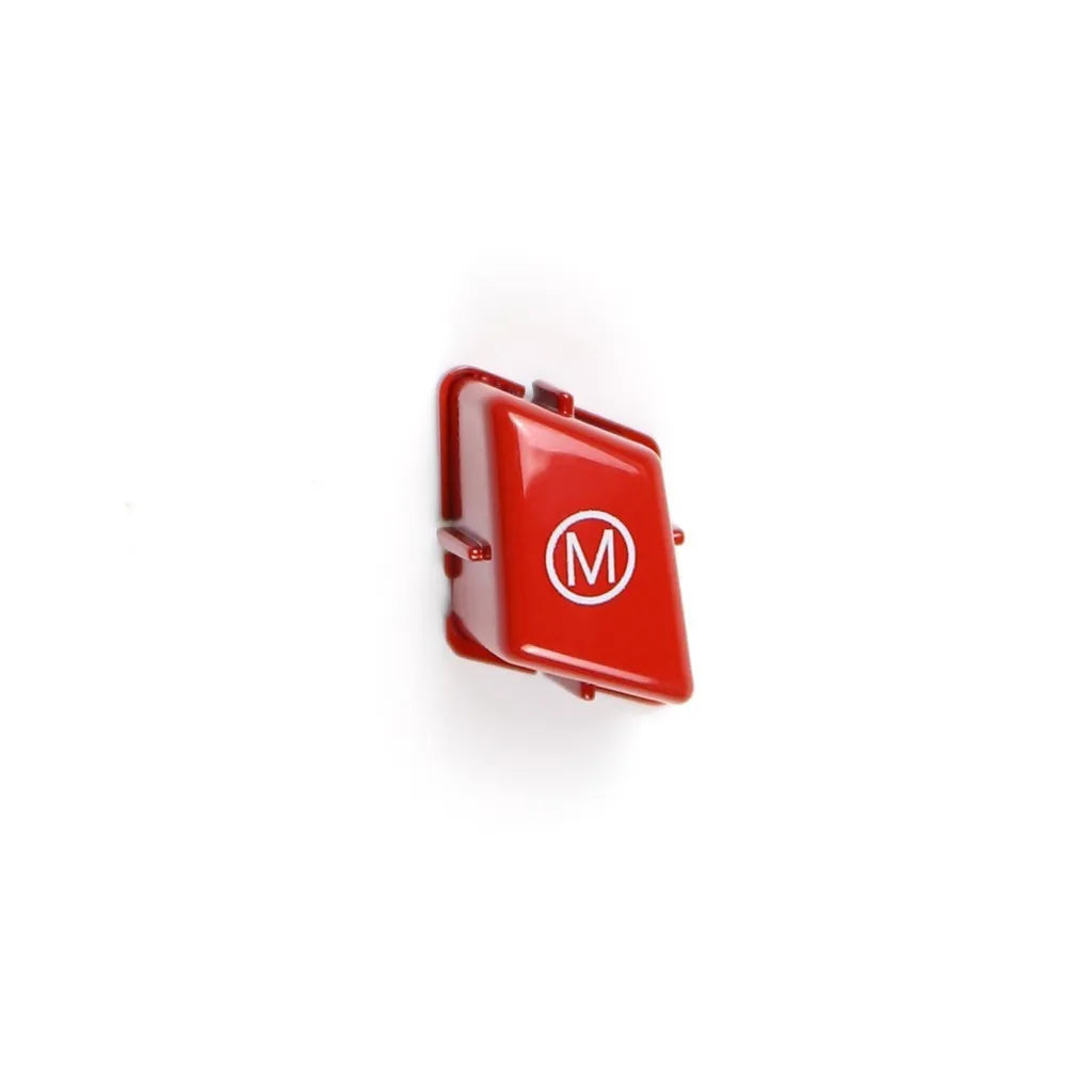 Pair of red M1 and M2 buttons for BMW F30 F34 steering wheel upgrade.