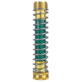 Brass garden hose connector with internal stainless steel spring, length 15 cm