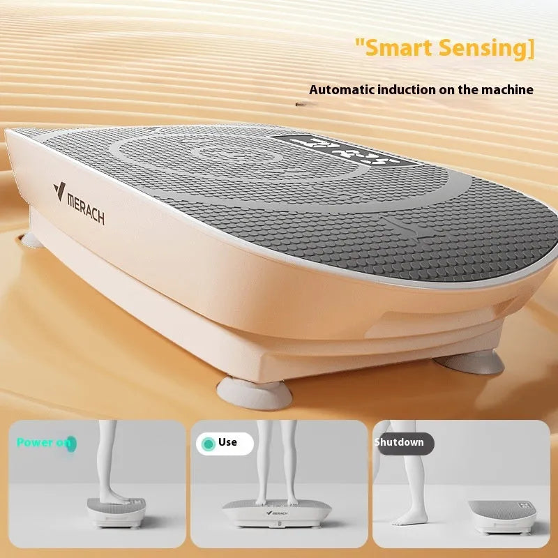 Portable grey smart power plate vibration fitness equipment with Bluetooth connectivity