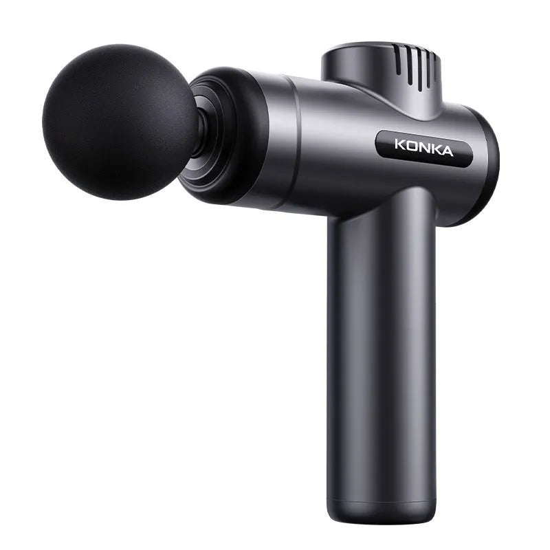 Konka V19 professional mini massage gun in grey colour with 8 massage heads