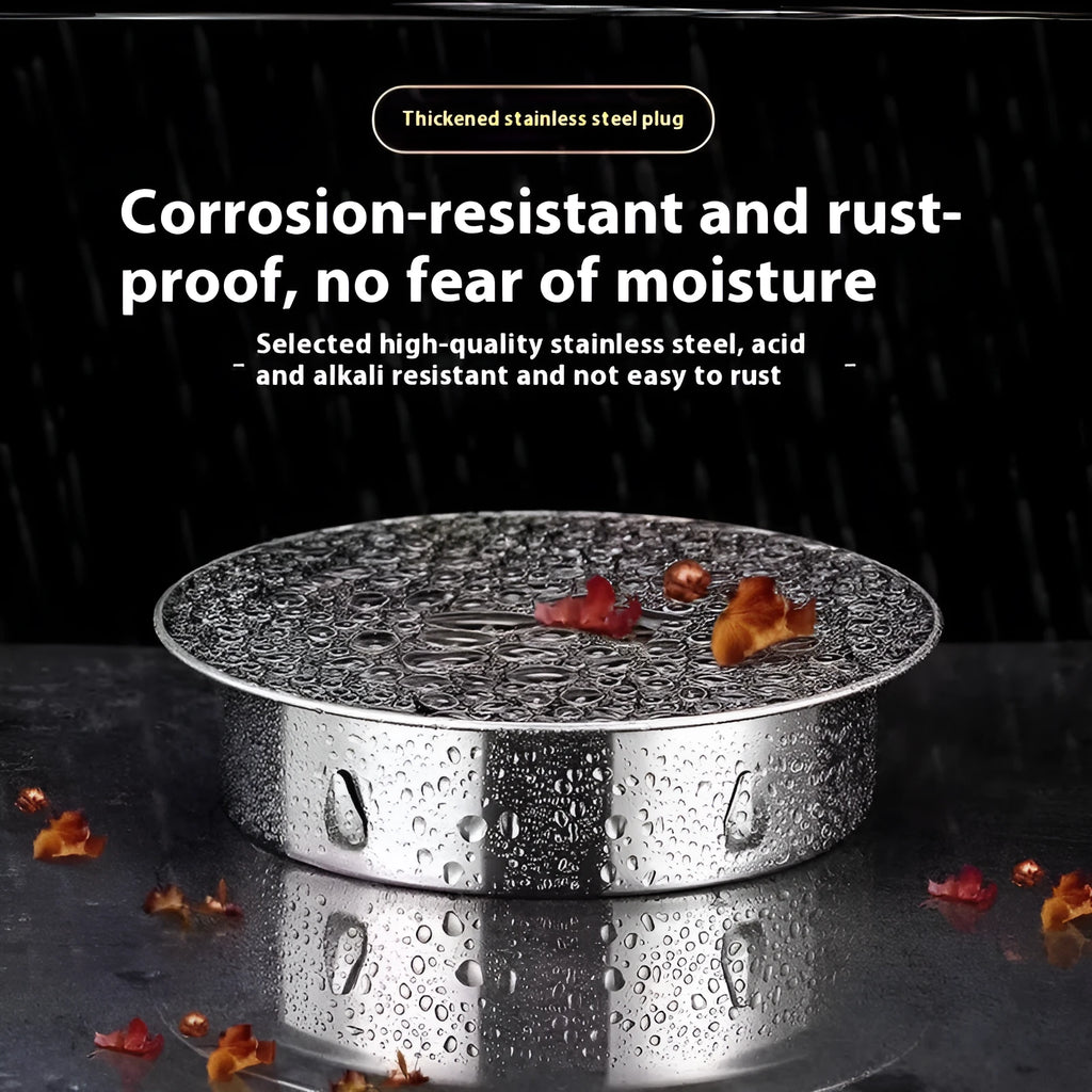 Stainless steel deodorant floor drain seal cover for 201-160mm pipes.