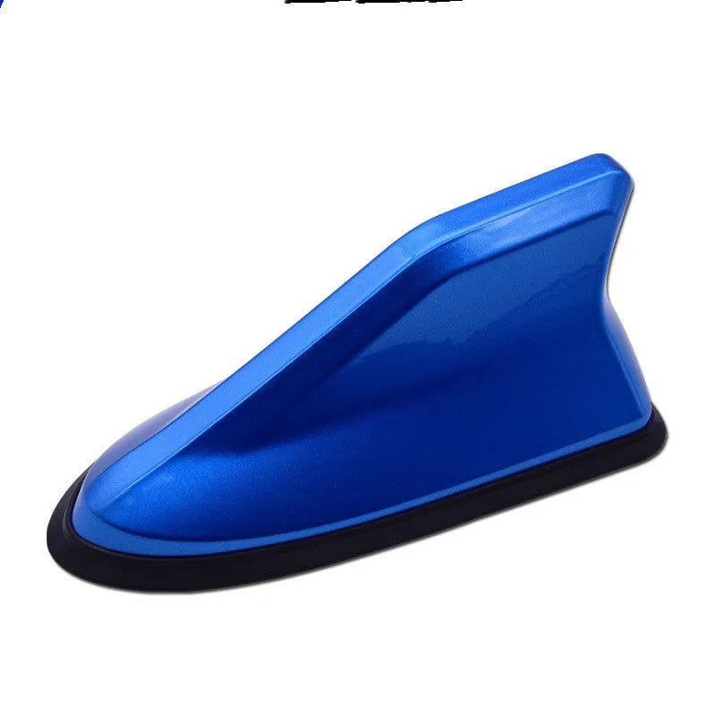 Black shark fin car antenna with paste installation, 160x78x70mm, for radio signal reception