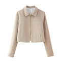 Women's herringbone pattern summer suit with 3D embroidery on jacket and matching trousers