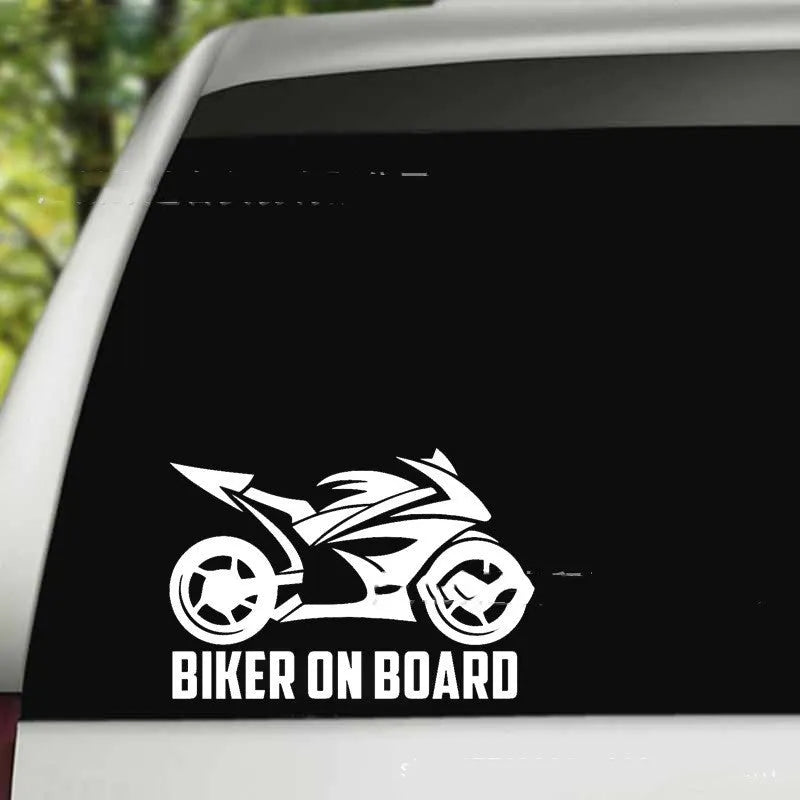 Reflective vinyl motorcycle and car safety sticker in multiple colours and two size options.