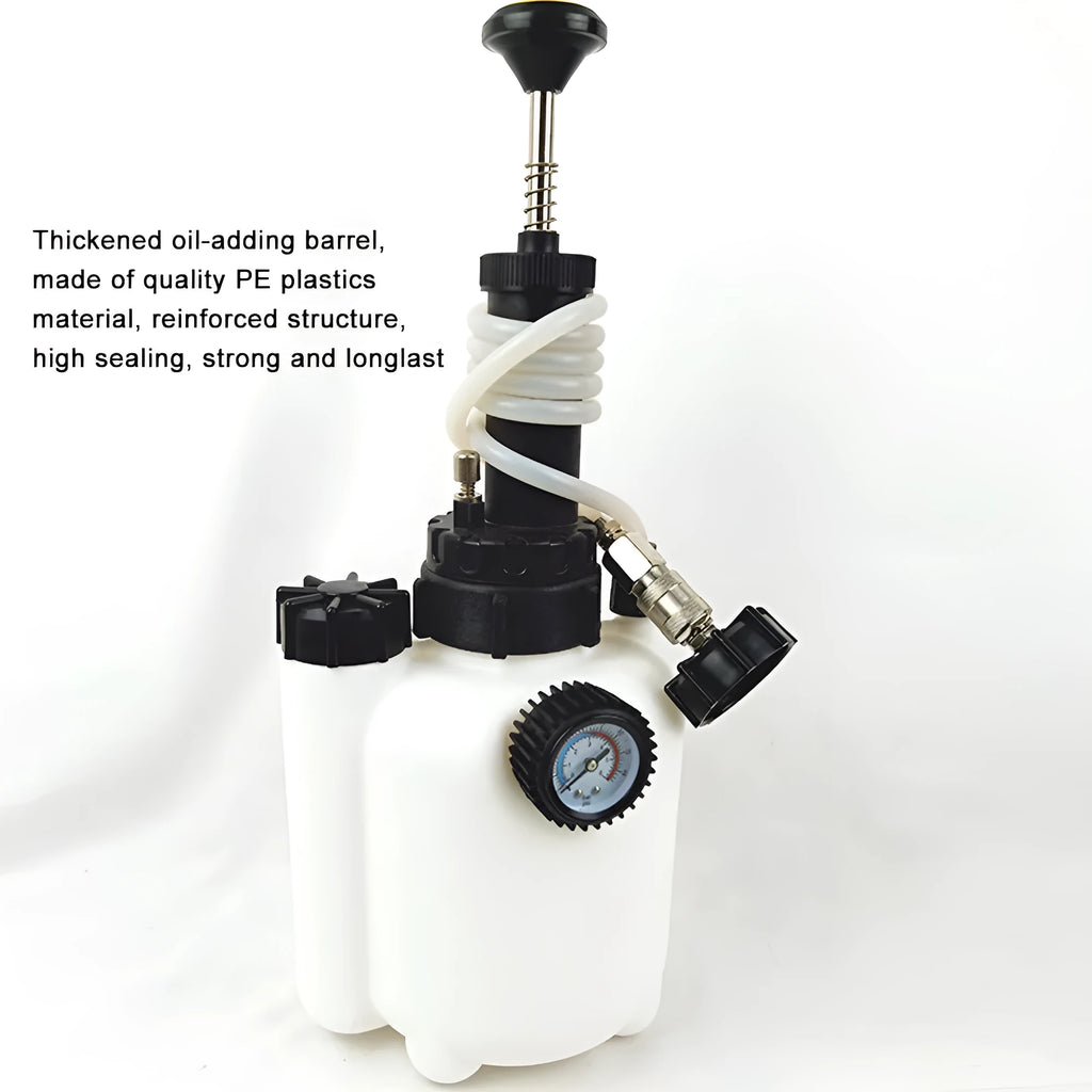White 3L automobile brake oil tank replacement tool made of copper iron and plastic measuring 41x18x20cm