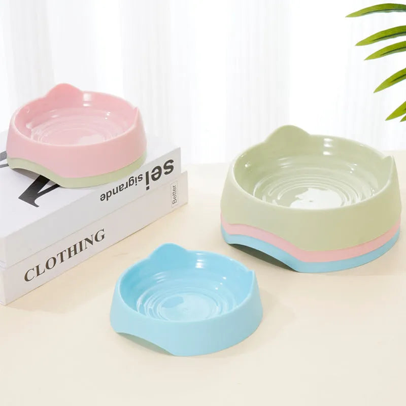 Blue ceramic dog slow feeder bowl with four puzzle maze cups for slowing fast eaters