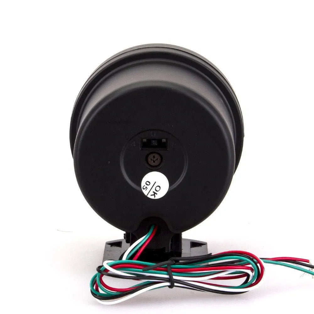 Blue light pointer automotive tachometer showing 0-8000 RPM range