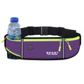 Waterproof running belt in fluorescent green with anti-theft zipper and adjustable waist strap