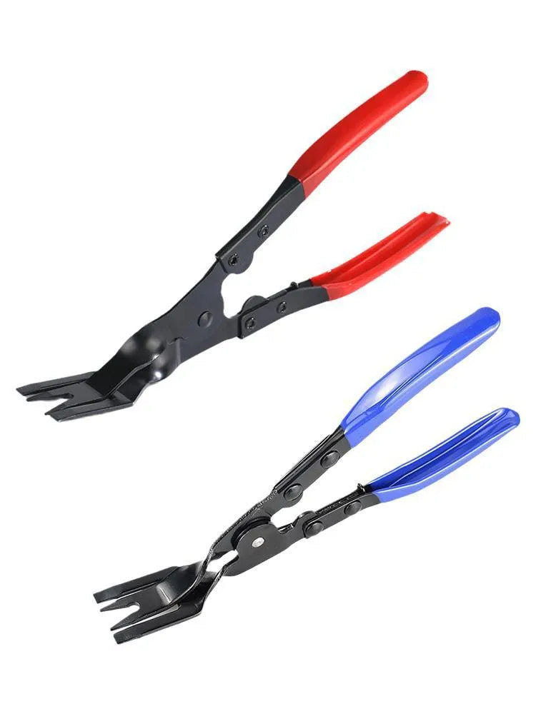 Blue car trim removal pliers with 240mm forged steel construction for interior clip and panel disassembly