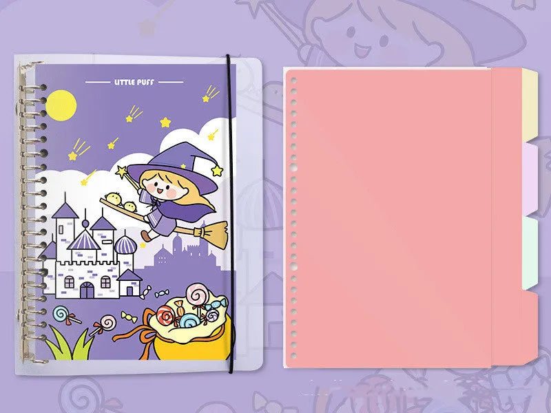 B5 detachable coil notebook with multiple inner pages, Snowman cover design
