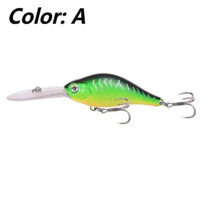 Little Fat Man 10.5cm deep diving mino fishing lure with long tongue board in various colour options