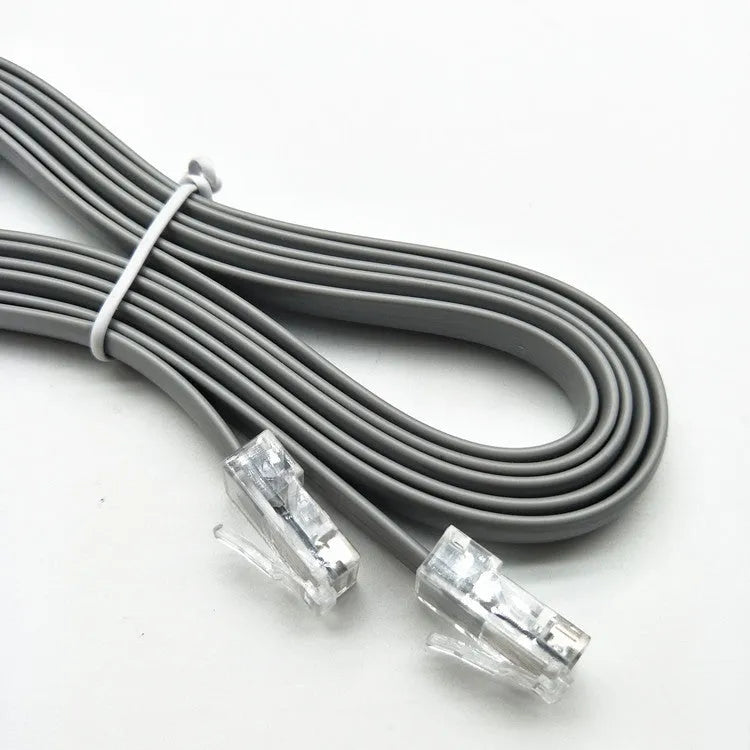 Silver grey CAT6 Ethernet network cable with RJ45 connectors, length 2 metres.