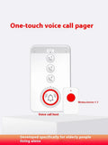 White elderly emergency alert device with one main buzzer unit and three wireless emergency buttons