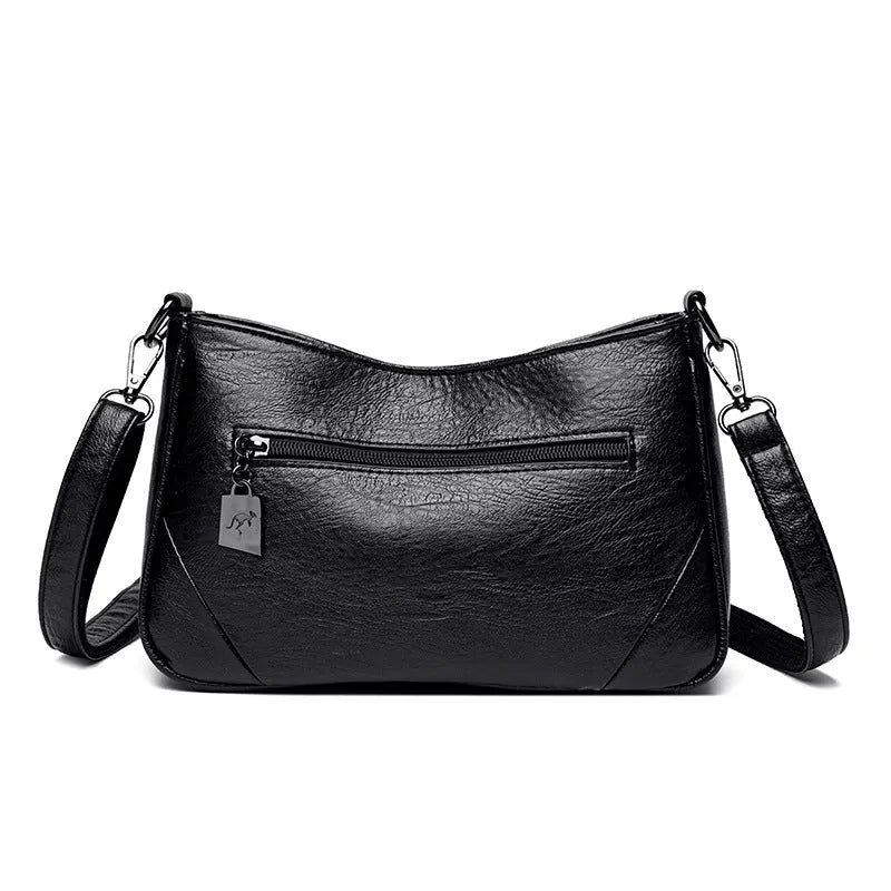 Sheepskin cross stitching small square crossbody bag for women in black, blue, wine red, yellow
