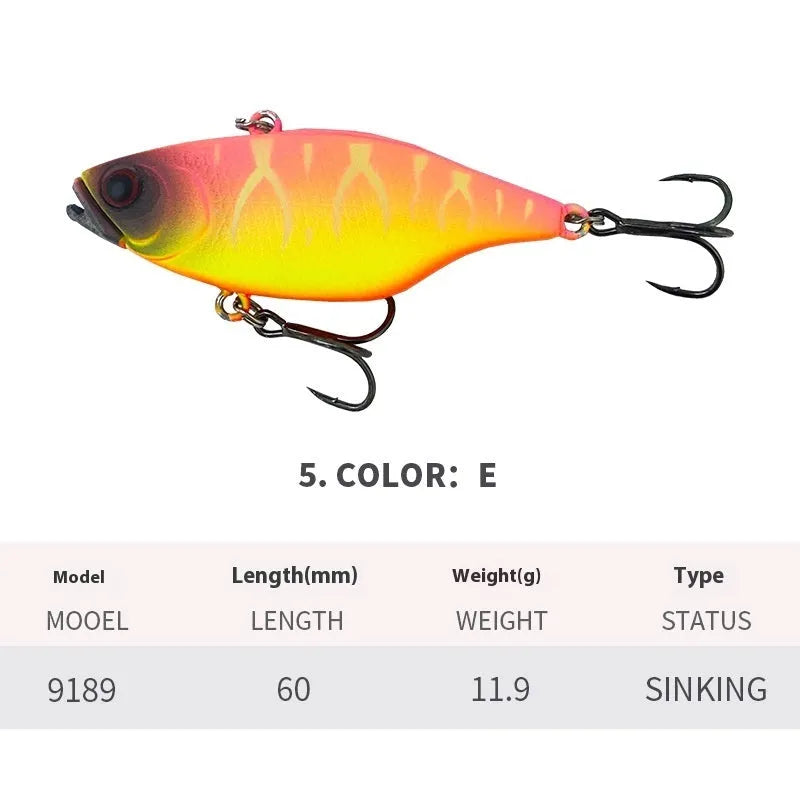 60mm 11.9g long-range submerged biomimetic fishing bait in multiple colour options