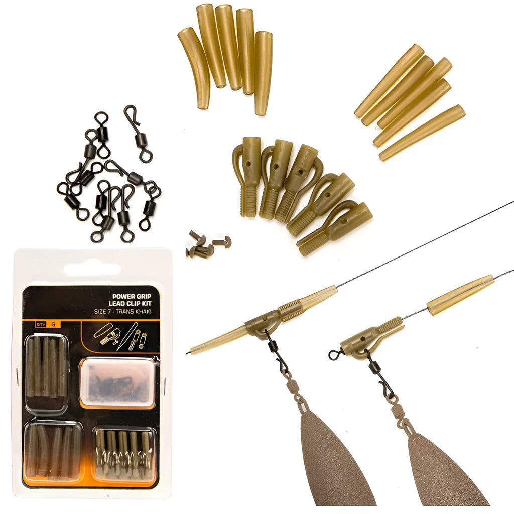 European carp fishing accessory set with 30 pieces including anti-winding pipes and threaded hoses