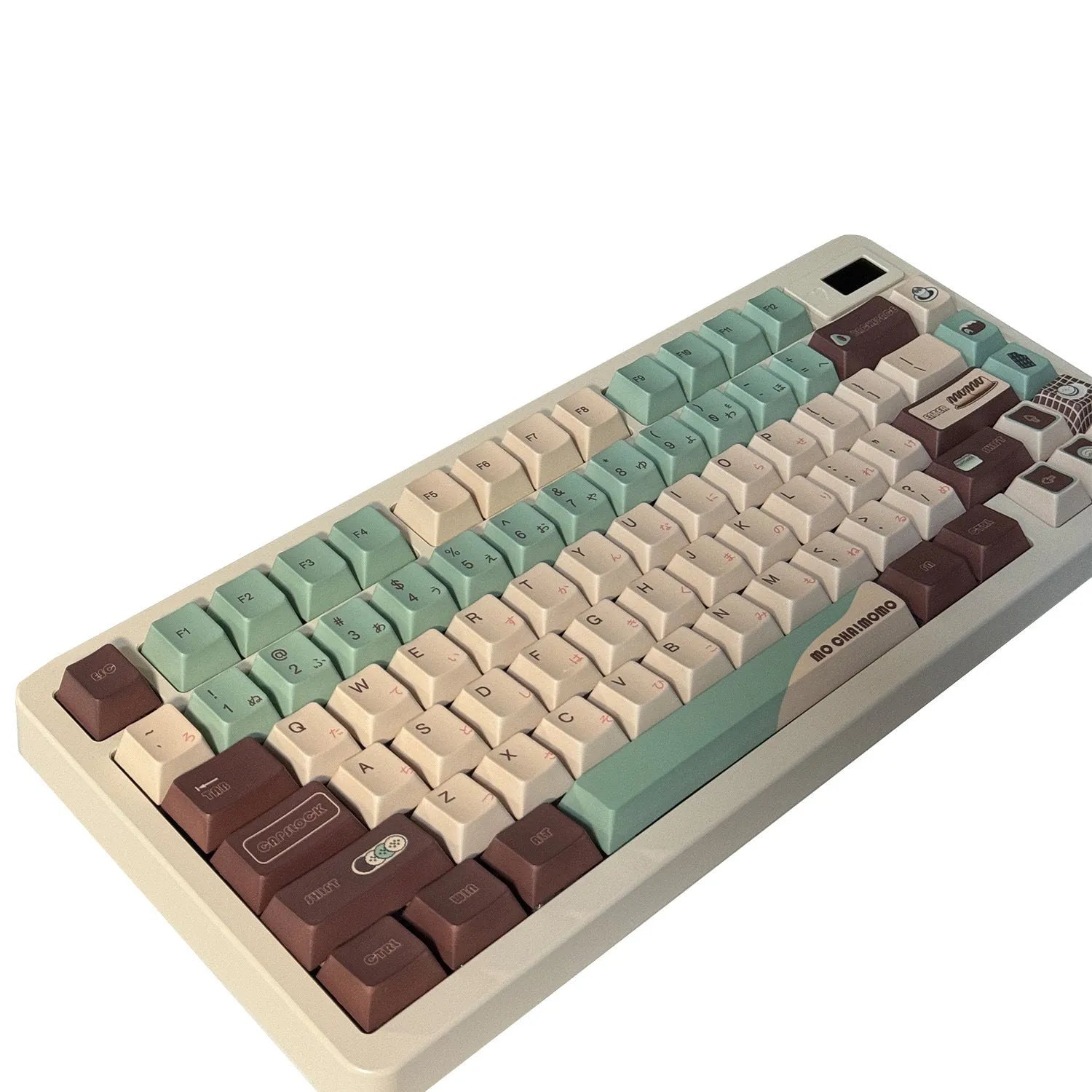 CAP adaptive cross satellite shaft mechanical keyboard keycaps in matcha green theme colour