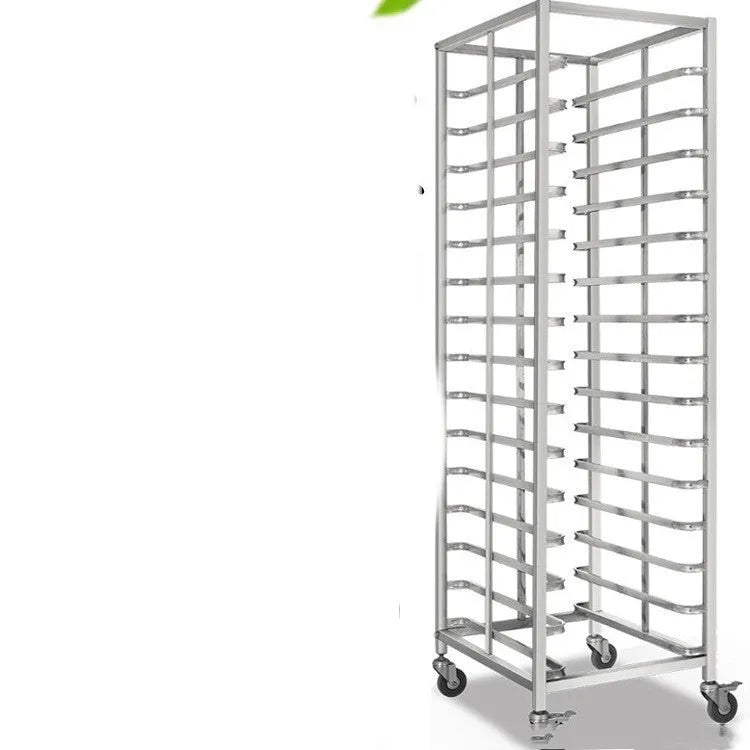 Stainless steel six-layer baking tray rack with lock, frame size 40cm by 60cm