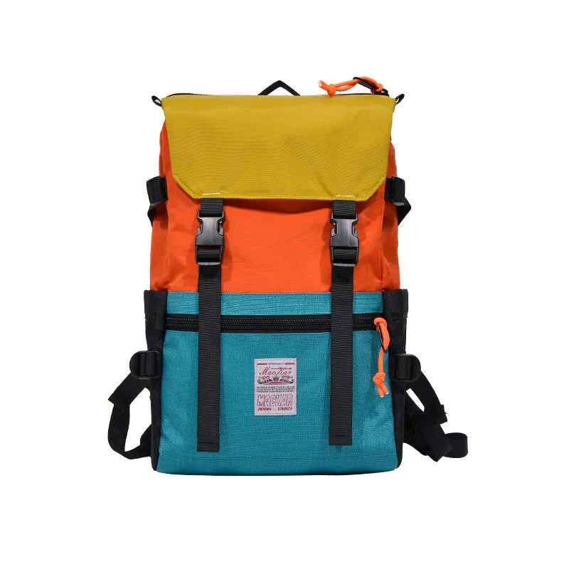 Waterproof flip computer bag with contrast colour design, 16-inch capacity, urban simple style, black colour