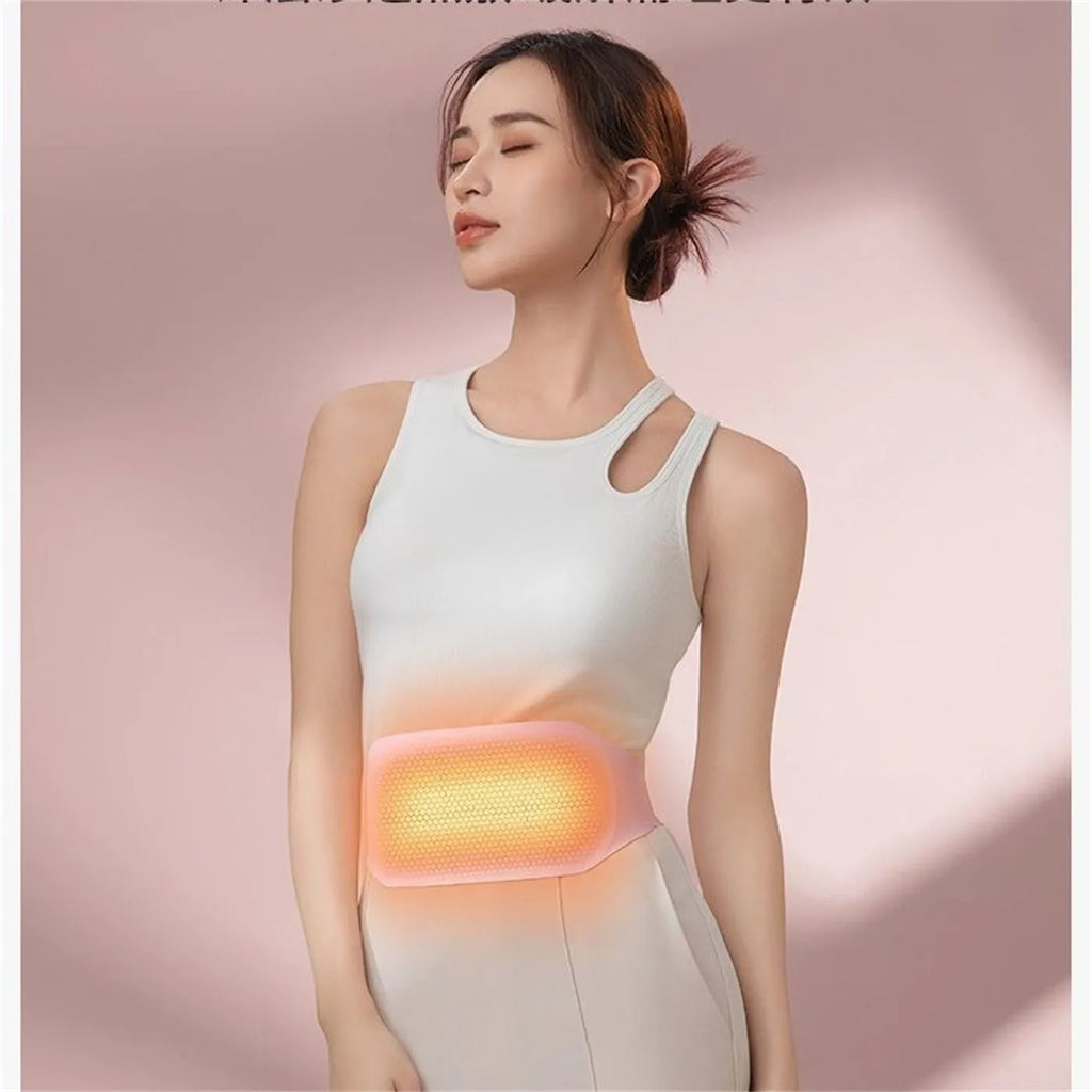 Intelligent heat belt in soft Lycra with 5000mAh battery and app control for stomach ache relief, gift box style