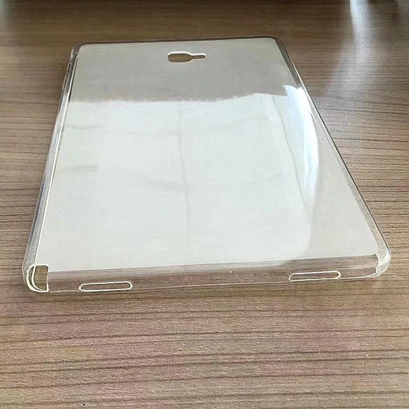 Samsung SM-P580 TAB A6 10-inch TPU soft silicone back cover case in transparent white glossy finish