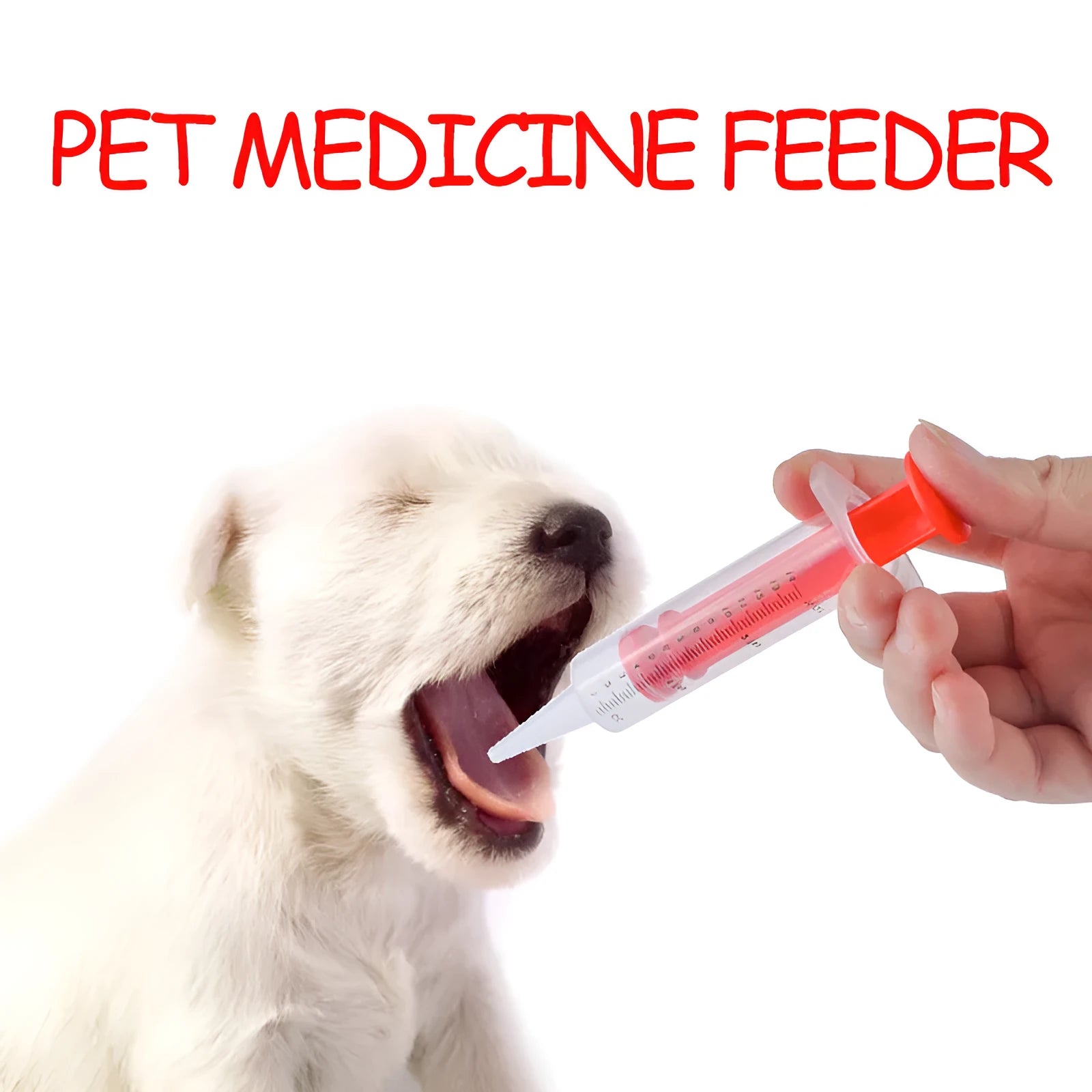 Two pet pill shooters with soft tip syringes for administering tablets to cats and dogs