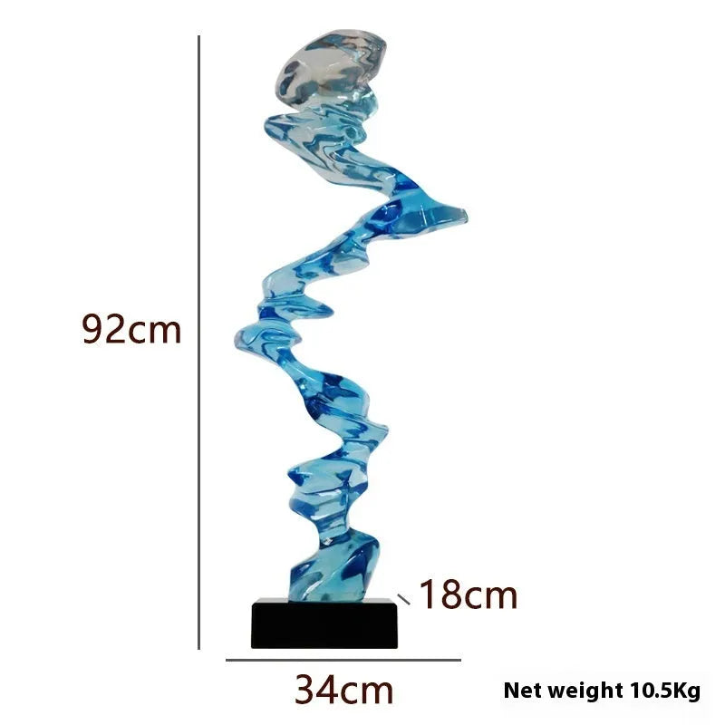Abstract still life resin sculpture ornament in modern minimalist style for hallway and living room decoration