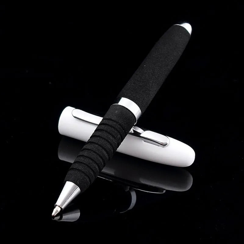 EVA metal cap mini ballpoint pen with 1.0mm bullet tip, shown next to a ruler showing 112mm length.