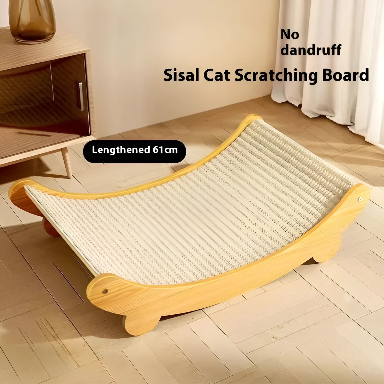Natural sisal cat scratch board in pastoral style, available in large and small sizes