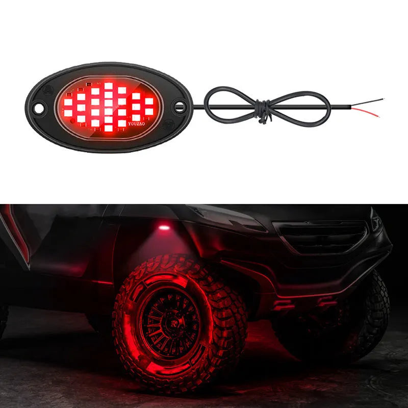 12V car LED chassis ambience light with ABS housing in blue colour option for universal vehicle fit