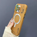 Magnetic frosted PC phone case for iPhone 17, black colour, shockproof protective cover