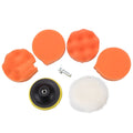 3 inch 80mm polishing sponge set with suction cup, sponge ball, and wool ball for furniture and car polishing