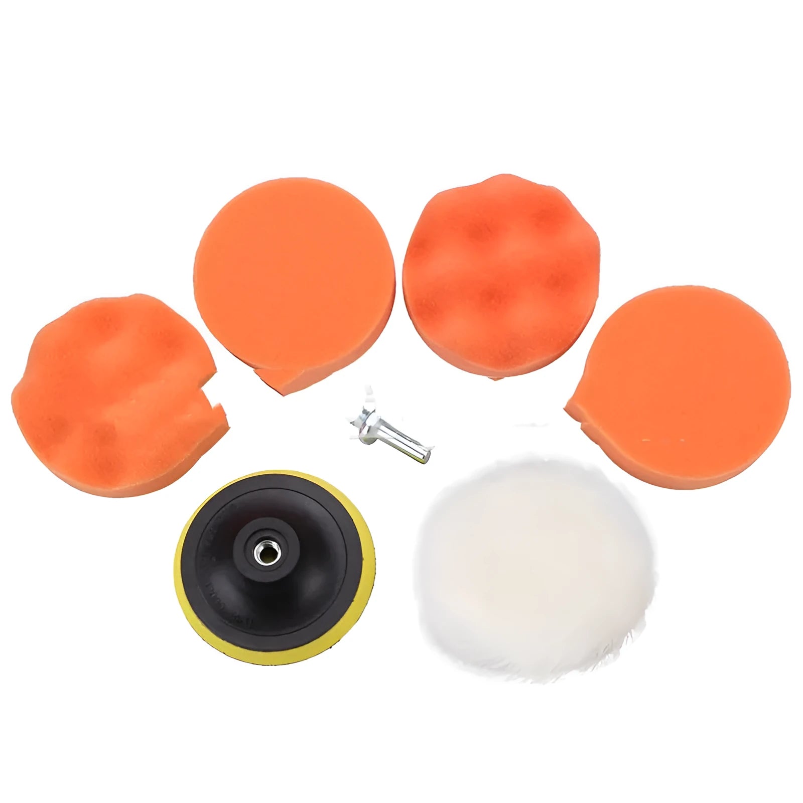 3 inch 80mm polishing sponge set with suction cup, sponge ball, and wool ball for furniture and car polishing