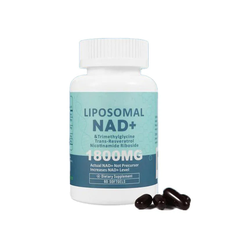 Bottle of Nicotinamide Mononucleotide capsules available in 60 or 120 piece counts with 24 month shelf life