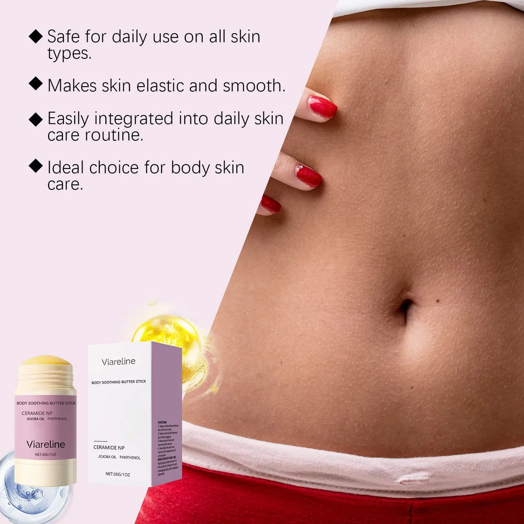 Anti-wrinkle firming body soothing stick 30g with mineral oil and ceramide for skin firming
