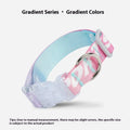 Adjustable dog collar with gradient colour cartoon pattern in Panda Green and gradient colour options