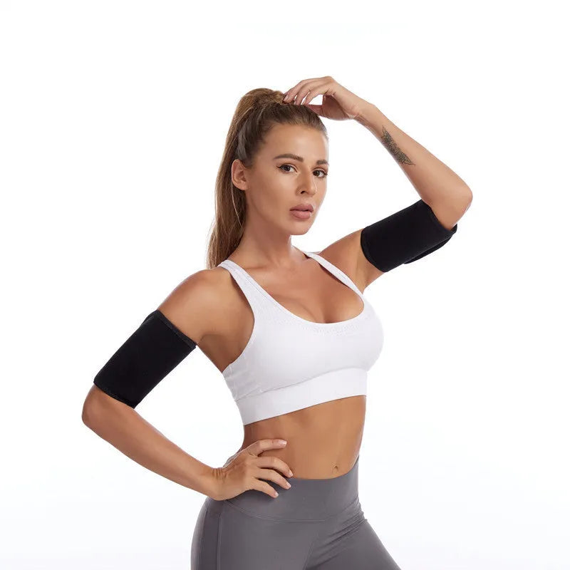 Polyester cotton running sweat armband in black silver for sports fitness and yoga use