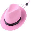 Small S size wool felt pet sun hat with 155cm diameter in pink, black, brown, and red colour options
